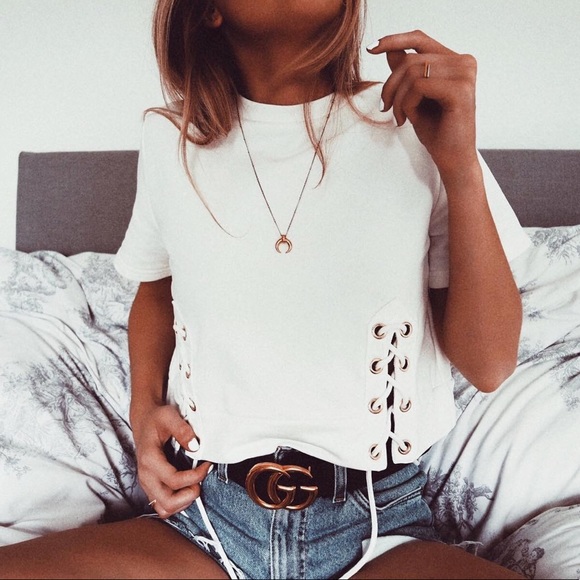 'Courtney' Tee - White - Picture 2 of 7